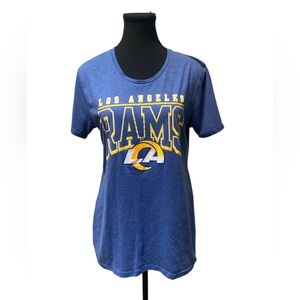 Team Apparel Blue and Yellow Los Angeles Rams Tee M GUC